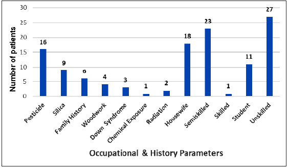 Probable causative factors among the study participants.